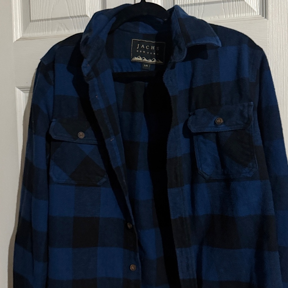 Jachs Navy and Black Checkered Shirt